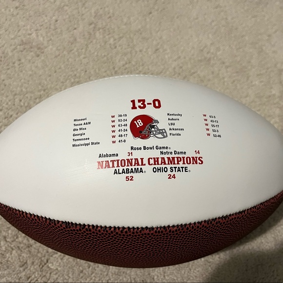 2020 Baden Alabama Crimson Tide National Championship commemorative football. - Picture 2 of 3